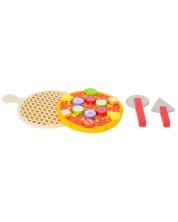 Set din lemn Small Foot - Pizza pentru taiere -1