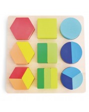 Puzzle-sorter din lemn Acool Toy - Cu forme geometrice