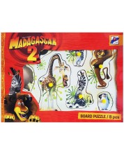 Puzzle din lemn cu mânere Woodyland - Madagascar -1