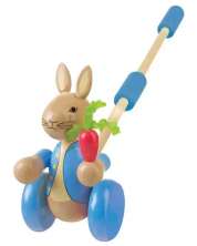 Jucărie de împins din lemn Orange Tree Toys - Peter iepurele