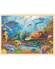 Puzzle din lemn Goki - Marea bariera de Corali