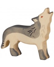 Figurina din lemn Holztiger - lup urlator -1