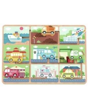 Jucărie din lemn Tooky Toy - Profesii și automobile - imagine 1