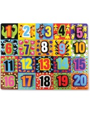 Puzzle din lemn cu numere jumbo Melissa & Doug