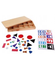 Cutie din lemn cu șabloane Smart Baby - Gramatică -1