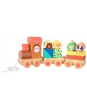 Tren din lemn Orange Tree Toys - Woodland Animals -1