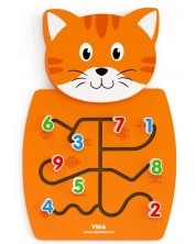 Joc din lemn cu numere pentru perete Viga - Kitten