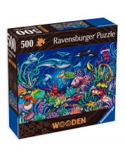 Puzzle din lemn Ravensburger cu 500 de piese - Fundul mării
