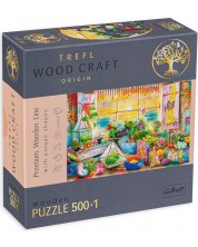 Puzzle din lemn Trefl din 500+1 de piese - Casă lângă mare -1