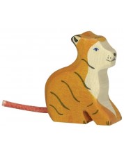 Figurină din lemn Holztiger - Tigru mic în picioare