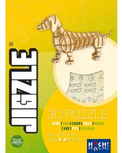 Puzzle 3D din lemn Jigzle - Câine  -1