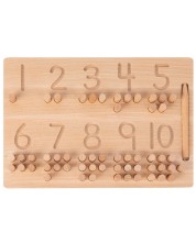 Joc din lemn Smart Baby - Învățarea numerelor, numărarea și scrierea -1