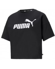 Tricou damă Puma - Essentials Logo Cropped Tee, negru -1