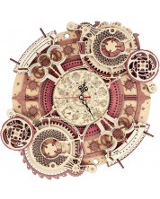  Puzzle 3D din lemn Robo Time de 168 de piese – Ceas de perete zodiac