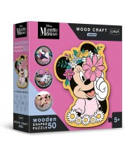 Puzzle de 50 de piese din lemn Trefl - În lumea lui Minnie Mouse  -1