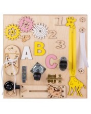Jucărie Montessori din lemn Moni Toys - Cu girafă