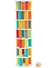 Set de jucării din lemn Pino Toys - Turn de sortare și echilibrare -1