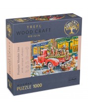 Puzzle din lemn Trefl din 1000 de piese - Ajutoarele lui Mos Craciun
