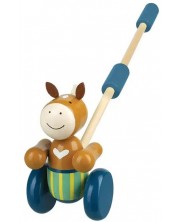 Jucărie de împins din lemn Orange Tree Toys - Animals Collection, Ponei