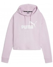 Hanorac pentru femei Puma - Essentials Logo Cropped, roz -1