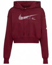 Hanorac pentru femei Nike - Swoosh Fleece, roșu