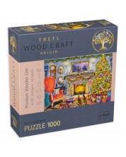 Puzzle din lemn Trefl din 1000 de piese - Langa semineu -1