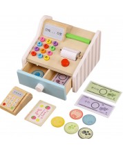 Jucărie din lemn Smart Baby - Casa de marcat -1