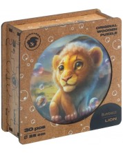 Puzzle din lemn Unidragon de 30 de piese - Leu cu bule