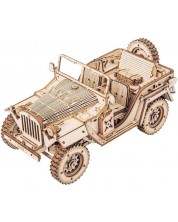 Puzzle 3D din lemn Robo Time de 369 de piese - Vehicul militar de camp