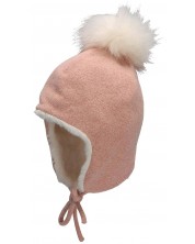 Pălărie de iarnă pentru copii cu pompon Sterntaler - Fetiță, 55 cm, 4-6 ani, roz -1