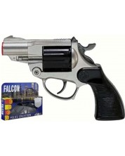 Revolver pentru copii Villa Giocattoli Falcon Silver - Cu capse, 12 focuri