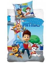 Set lenjerie de pat pentru copii Sonne - Paw Patrol, 2 piese, albastru