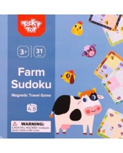 Joc magnetic Tooky Toy - Farm sudoku, ferma