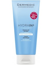 Dermedic Hydrain3 Hialuro Gel cremos de curățare facială, 200 ml