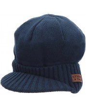 Pălărie tricotată pentru copii cu vizor Sterntaler - 53 cm, 2-4 ani, albastru închis