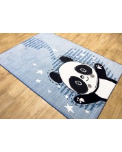 Covor pentru copii BLC - Panda, albastru -1