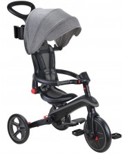 Tricicletă pliabilă pentru copii 4 în 1  Globber - Explorer Trike Foldable, gri-neagră -1
