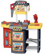 Atelier pentru copii Raya Toys - Workbench, cu unelte în valiză cu roți