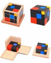 Jucărie inteligentă pentru copii - Cubul Trinomial Montessori -1