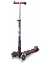 Trotinetă pentru copii Micro - Maxi Micro Deluxe Foldable LED, Neochrome Purple - imagine 1