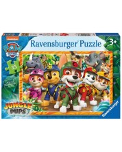 Puzzle pentru copii Ravensburger din 35 de piese - Patrula Cățelușilor în junglă