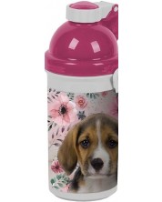 Sticla de apa pentru copii Paso Dog - 500 ml, roz