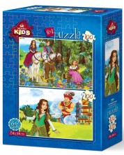 Puzzle pentru copii Art Puzzle din 2 x 100 de piese - Prinţesă -1