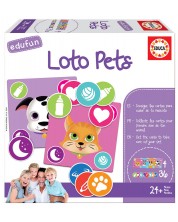 Puzzle pentru copii Educa de 40 de piese - Animale de companie, joc cu carti