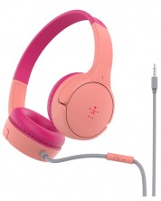 Căști cu microfon pentru copii Belkin - SoundForm Mini, roz -1