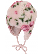 Pălărie de iarnă pentru copii cu flori Sterntaler - 49 cm, 12-18 luni -1