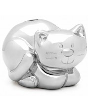 Pușculiță pentru copii cu acoperire argintie Zilverstad - O pisica