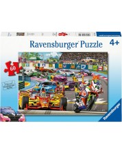 Puzzle pentru copii Ravensburger  din 60 piese - Race Track Raliu -1