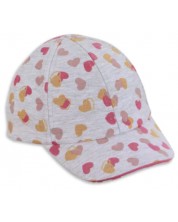 Pălărie de vară pentru copii cu vizor cu protecție UV 50+ Sterntaler - Inima, 51 cm, 18-24 luni