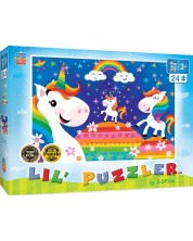 Puzzle pentru copii Master Pieces din 24 de piese - Rainbow unicorns -1